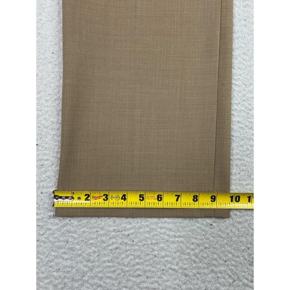 Lands' End Pants Womens 12P Brown Wool Blend Dress Trousers Straight Stretch - Picture 11 of 12